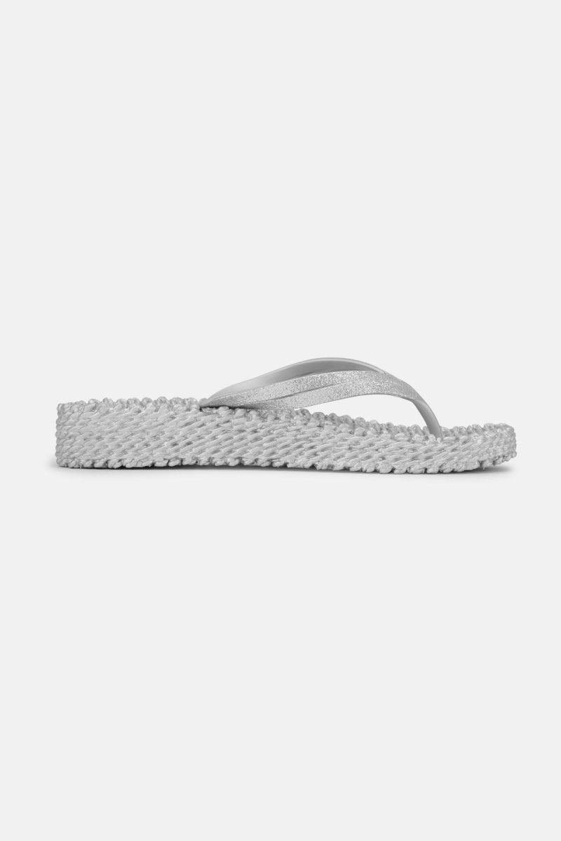 Slippers met lichte plateauzool CHEERFUL13 | Silver | Flip Flop | Ilse Jacobsen
