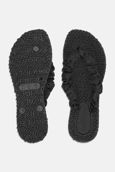 Slippers met satijnen band CHEERFUL06 | Black | Flip Flop | Ilse Jacobsen