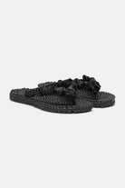 Slippers met satijnen band CHEERFUL06 | Black | Flip Flop | Ilse Jacobsen