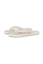 Slippers met satijnen band CHEERFUL06 | Milk Creme | Flip Flop | Ilse Jacobsen