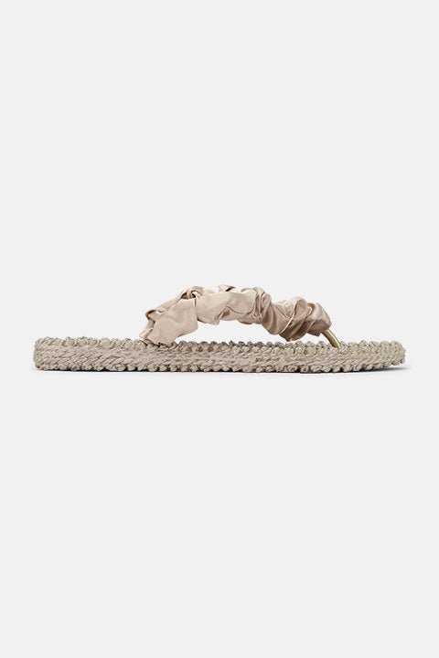 Slippers met satijnen band CHEERFUL06 | Platin | Flip Flop | Ilse Jacobsen