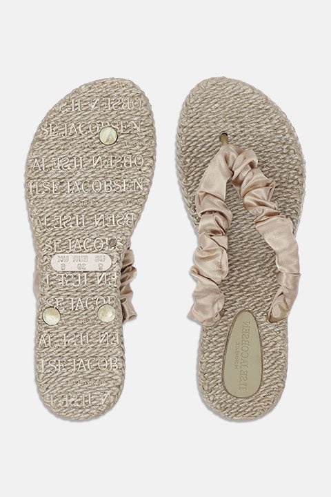 Slippers met satijnen band CHEERFUL06 | Platin | Flip Flop | Ilse Jacobsen