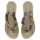 Slippers met stoffen band CHEERFUL05 | Platin | Flip Flop | Ilse Jacobsen