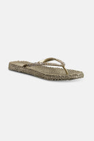 Slippers met zilveren mix strass steen CHEERFUL03G | Platin | Flip Flop | Ilse Jacobsen