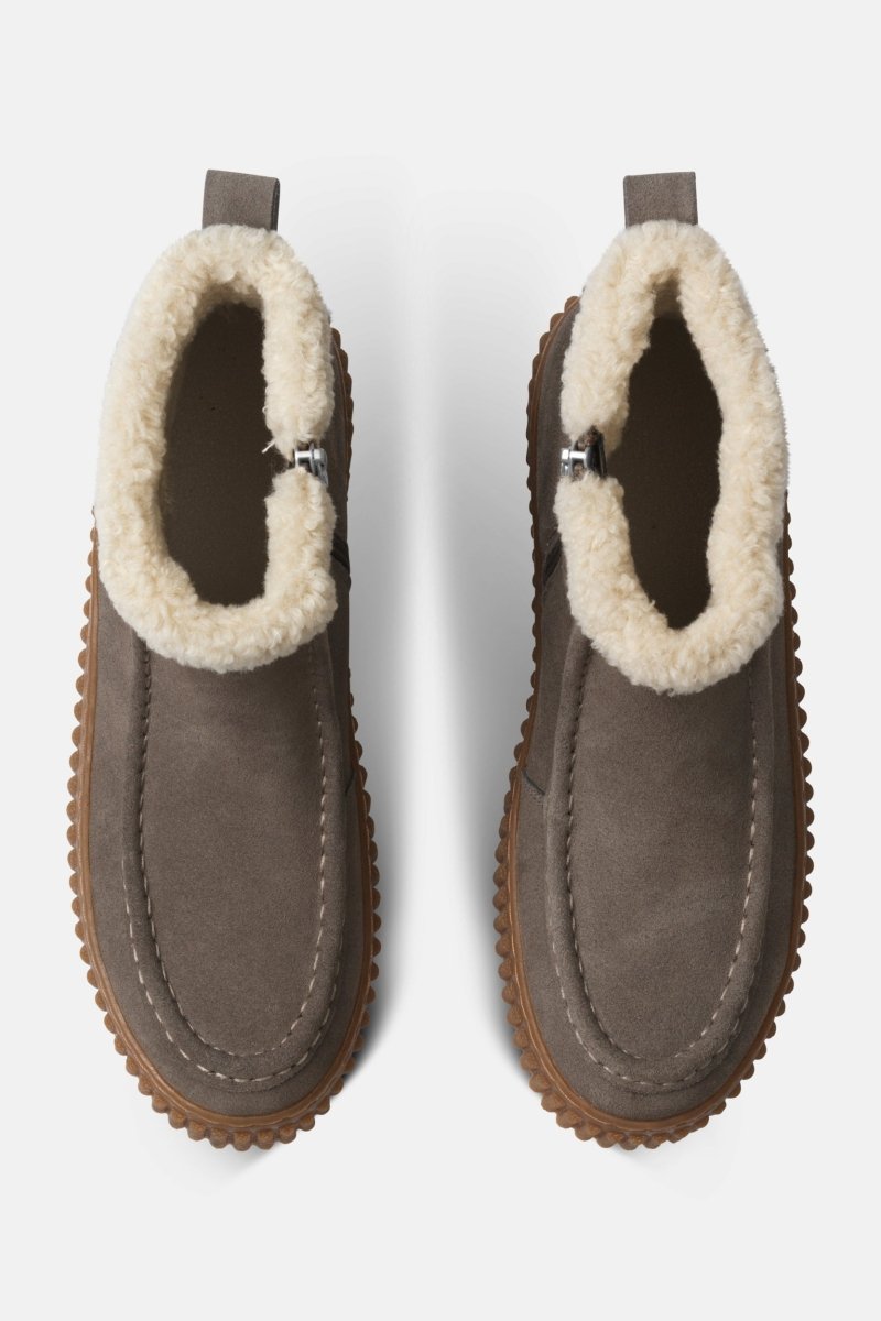 Suède laarsjes met lamsvacht CALIRA01 | Falcon Clay | Shoes | Ilse Jacobsen