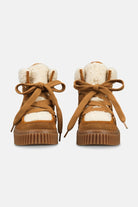 Suède veterlaarsjes met lamsvacht CALIRA02 | Cashew Clay | Shoes | Ilse Jacobsen