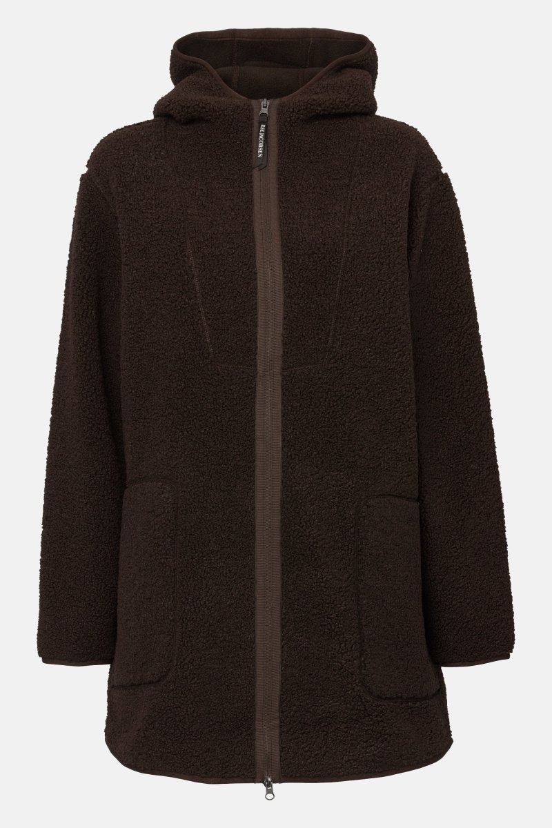 Teddy fleecejack met capuchon BONDEDPILE04 | Chocolate Torte | Jacket | Ilse Jacobsen