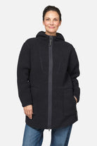 Teddy fleecejack met capuchon BONDEDPILE04 | Dark Indigo | Jacket | Ilse Jacobsen