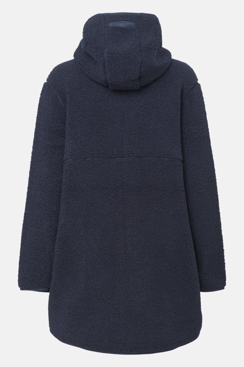 Teddy fleecejack met capuchon BONDEDPILE04 | Dark Indigo | Jacket | Ilse Jacobsen