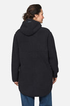 Teddy fleecejack met capuchon BONDEDPILE04 | Dark Indigo | Jacket | Ilse Jacobsen