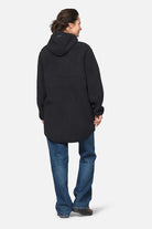 Teddy fleecejack met capuchon BONDEDPILE04 | Dark Indigo | Jacket | Ilse Jacobsen