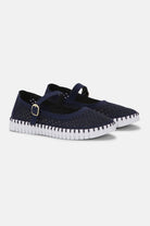 Tulip Ballerina TULIP3476 | Dark Indigo White | Shoes | Ilse Jacobsen
