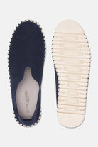 Tulip Organic Print Instapper TULIP3485 | Dark Indigo Pearled Ivory | Shoes | Ilse Jacobsen