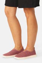 Tulip Organic Print Instapper TULIP3485 | Rouge Pearled Ivory | Shoes | Ilse Jacobsen