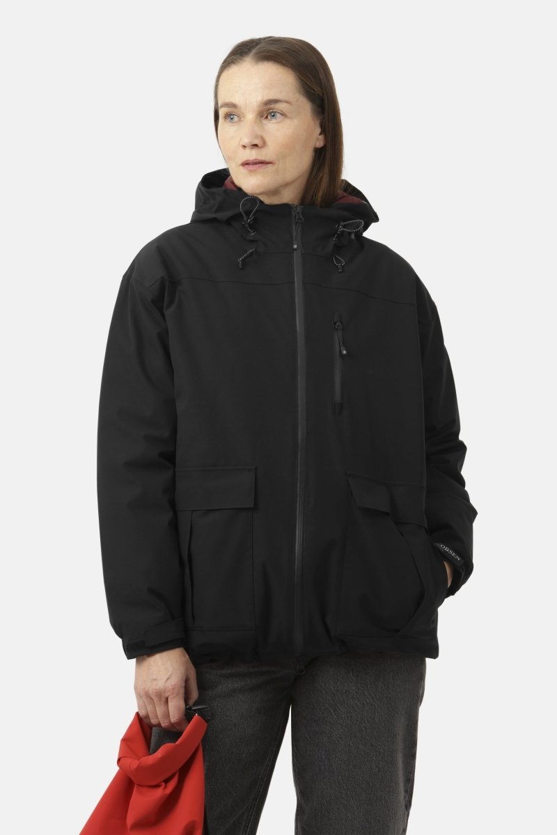 Waterdichte Dons Winterjas TECHRAIN01 | Black | Raincoat | Ilse Jacobsen