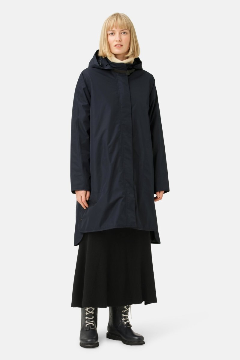 Winterjas RAIN200 | Dark Indigo | Raincoat | Ilse Jacobsen