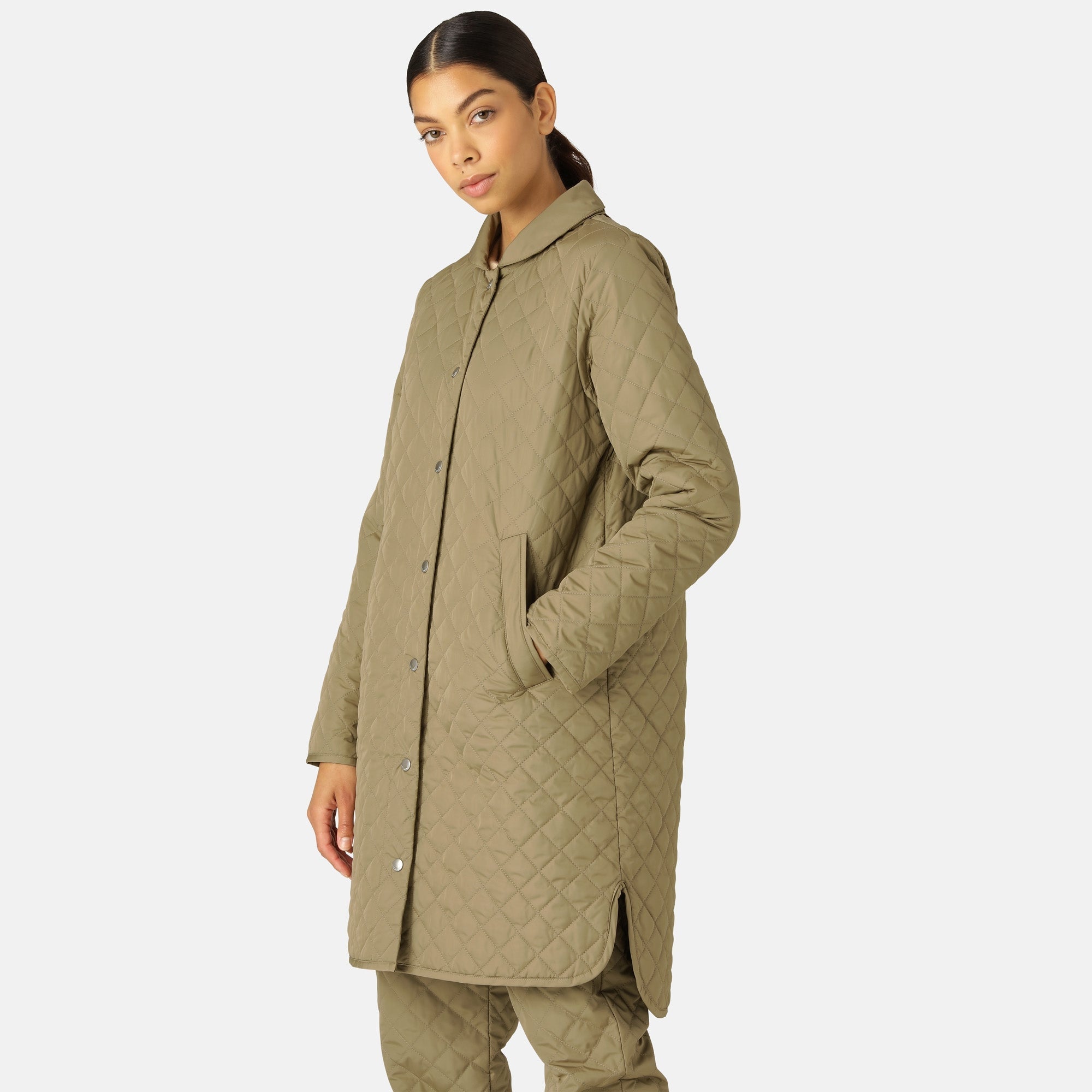 Gewatteerde jas ART36 - 457 Sage | Sage | Coat | Ilse Jacobsen