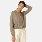 Gebreid vest GWEN4066 | Bleached Sand | Cardigan | Ilse Jacobsen