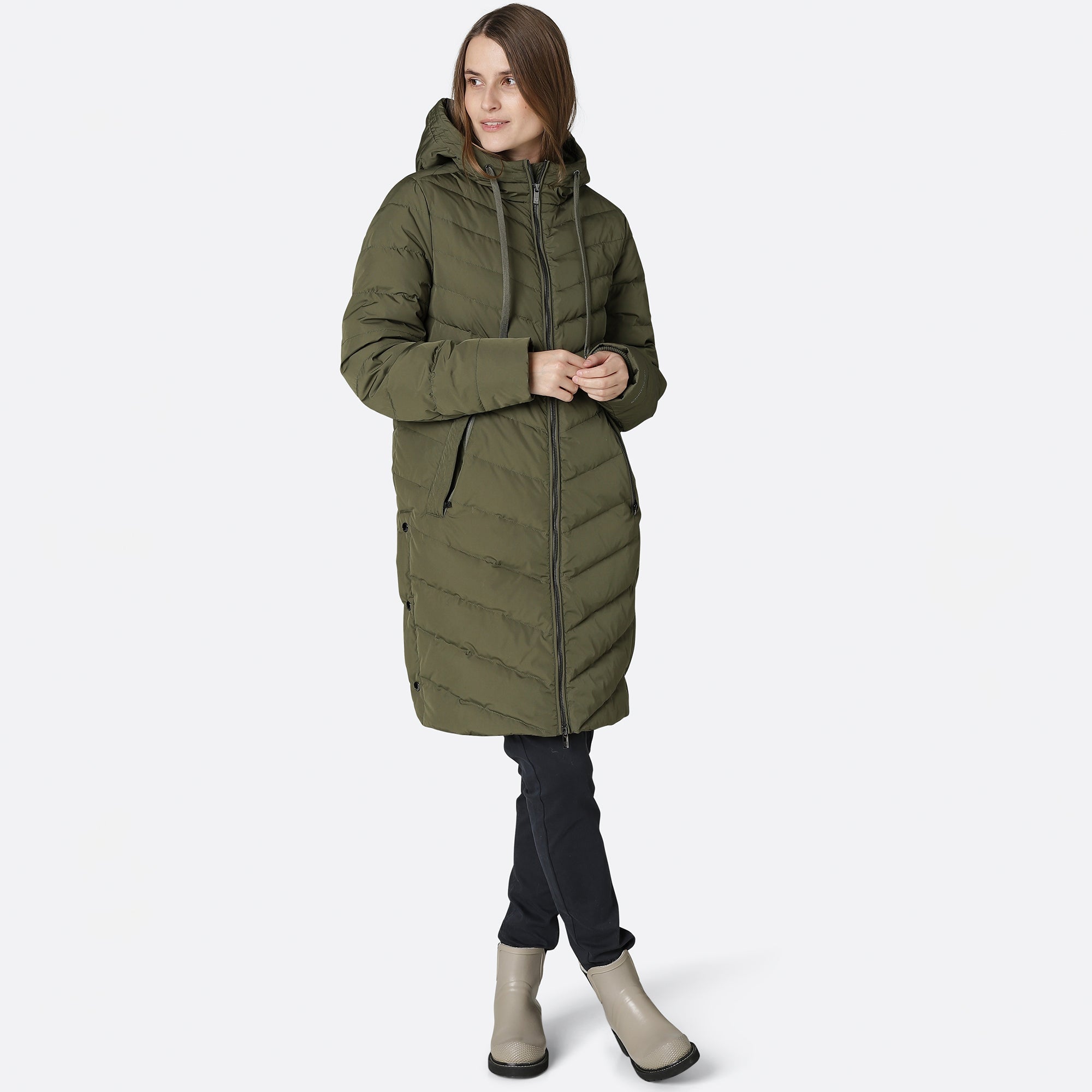 Winterjas PEPPY01 - 410 Army | Army | Coat | Ilse Jacobsen