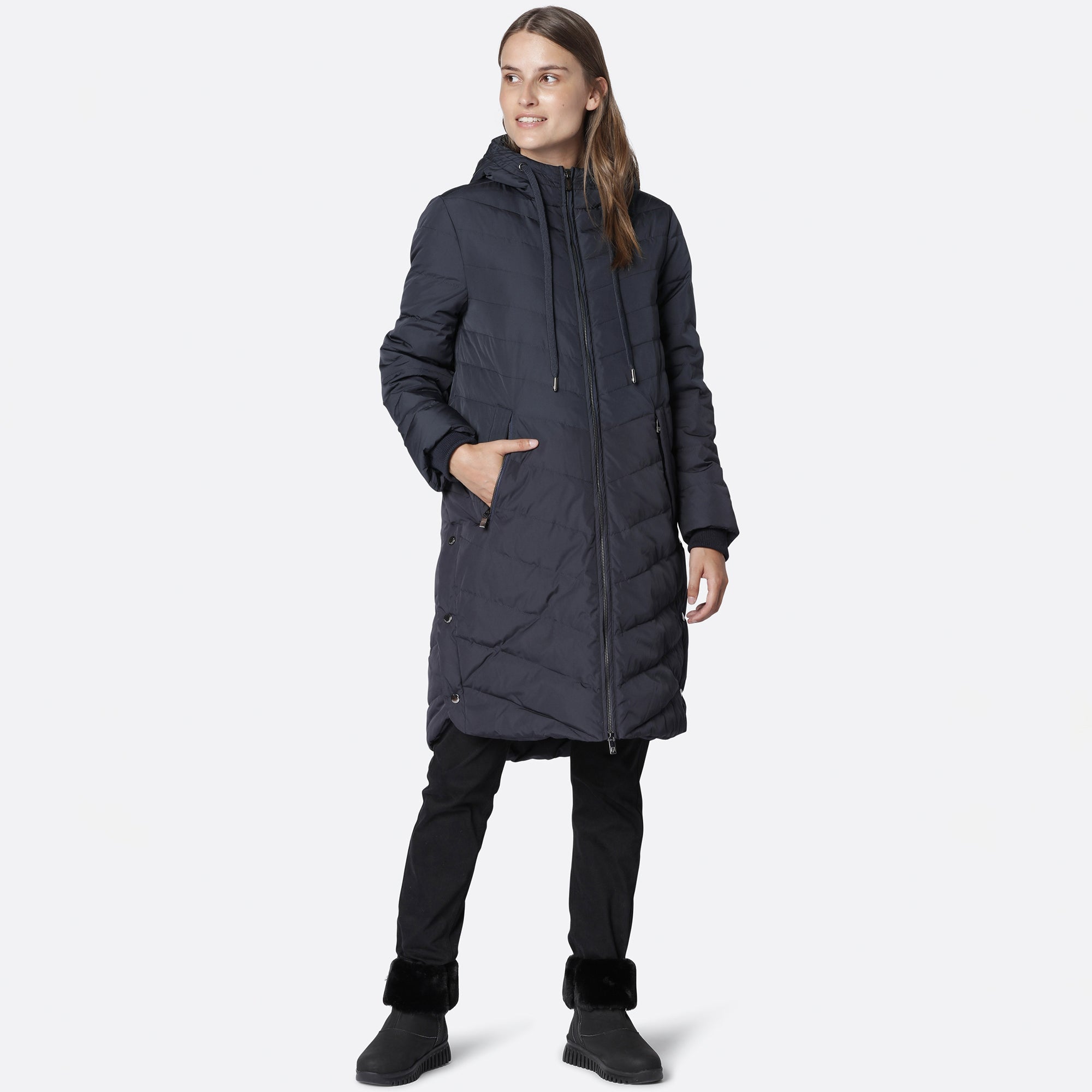 Winterjas PEPPY01 - 660 - Dark Indigo | Dark Indigo | Coat | Ilse Jacobsen